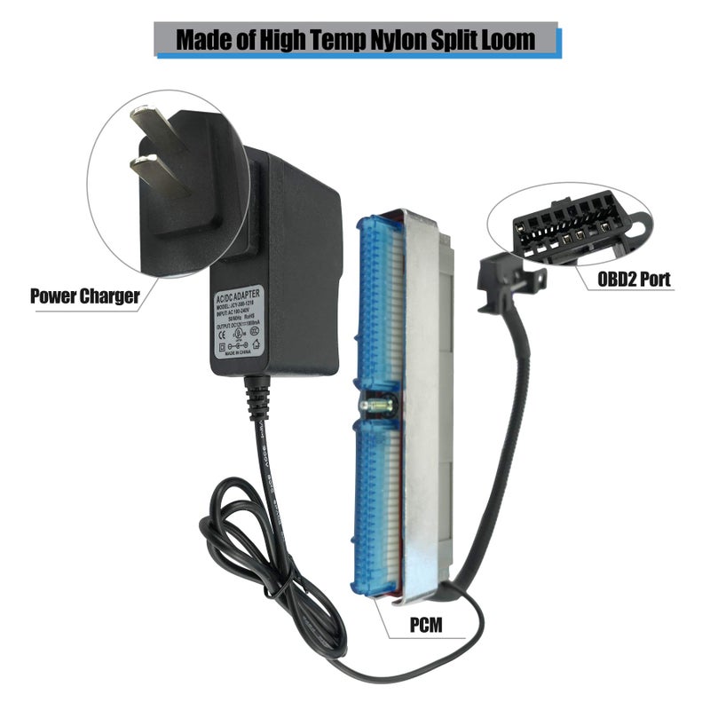 TIKSCIENCE LS Gen 3 ECM Engine Programming Control Module Reader Diagnostic PCM Bench Harness w/Power Supply Fits for GM Chevy All Blue/Red & Blue/Green 1999-2007, OBD2 Port, 18 Gauge, 12 Volt - Image 4
